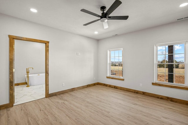10560 State Highway U, Rogersville, MO 65742 - unfurnished room with wood finished floors, baseboards, recessed lighting, and ceiling fan