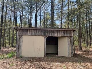 view of shed