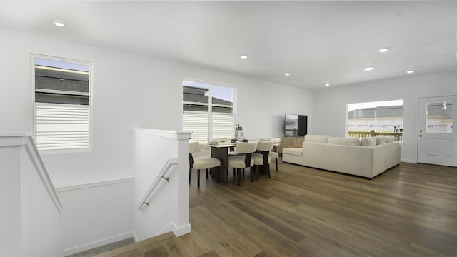 4074 E Ashwood Ct, Brookline, MO 65619 - living room with plenty of natural light, wood finished floors, and recessed lighting