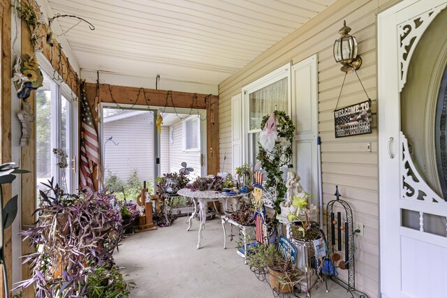 view of sunroom