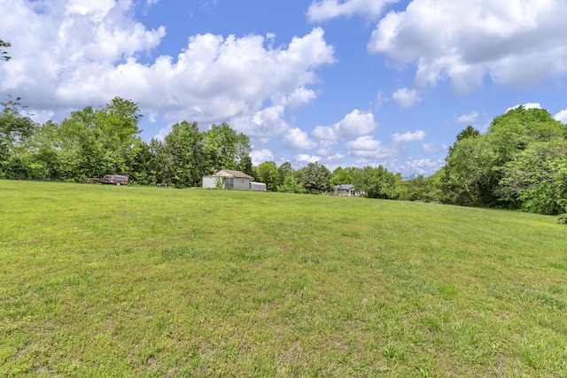 view of yard featuring a rural view