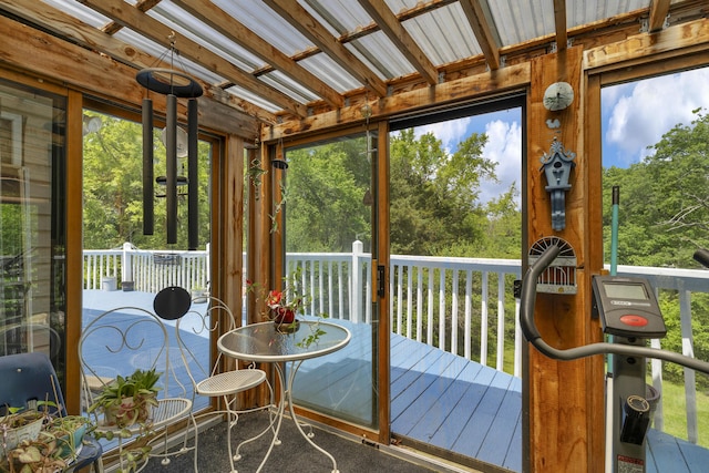 view of sunroom / solarium