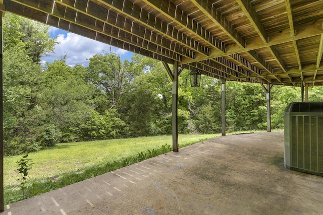 view of patio / terrace with central AC unit