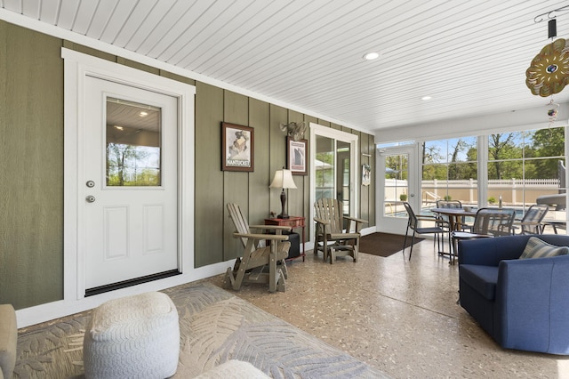 view of sunroom / solarium