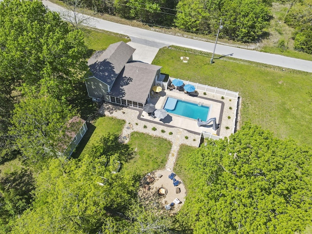 birds eye view of property
