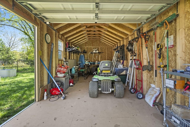 storage area with a garage