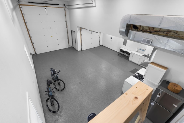 garage with visible vents