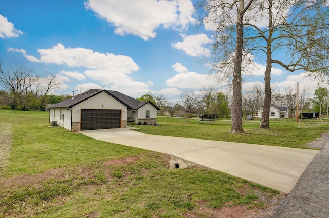 exterior space featuring an attached garage and driveway