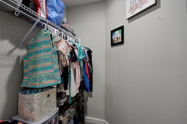 view of walk in closet