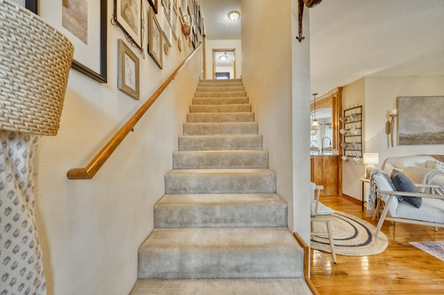 50 Tall Tree Dr, Strafford, MO 65757 - stairway with wood finished floors