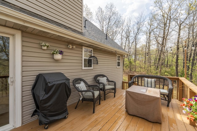 50 Tall Tree Dr, Strafford, MO 65757 - wooden terrace with outdoor lounge area and area for grilling
