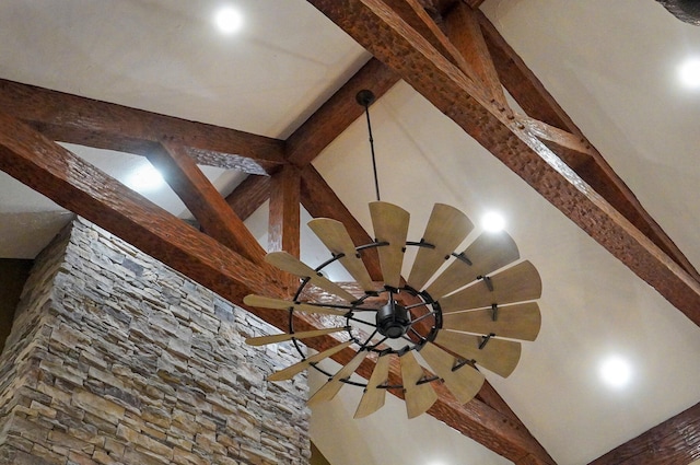 231 Cedar Stone, Ozark, MO 65721 - interior space with vaulted ceiling with beams