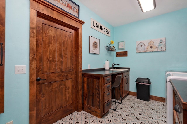 231 Cedar Stone, Ozark, MO 65721 - home office with light floors, baseboards, and a sink