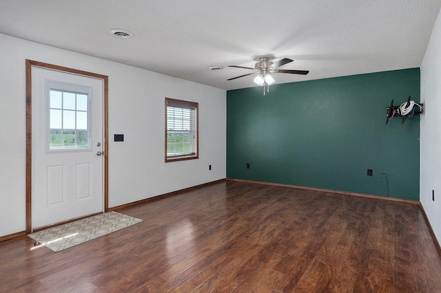231 Cedar Stone, Ozark, MO 65721 - foyer entrance featuring wood finished floors, visible vents, baseboards, and ceiling fan
