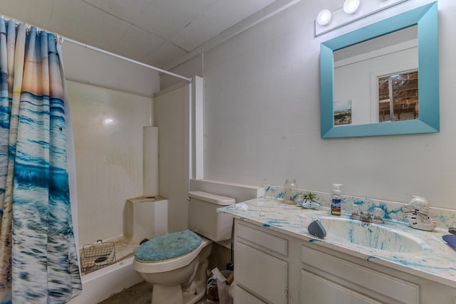 19800 Providence Dr, Lebanon, MO 65536 - bathroom with vanity, toilet, and a stall shower