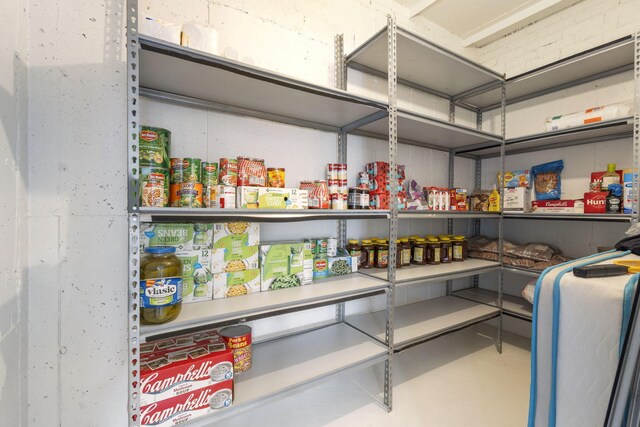 view of storage area