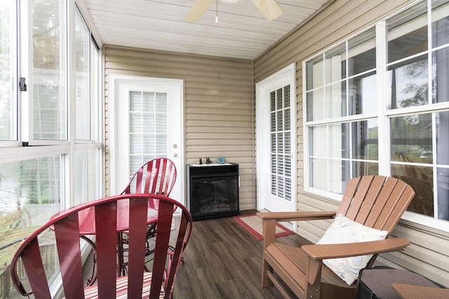 720 Fall Creek Dr Unit 3, Branson, MO 65616 - sunroom / solarium featuring a ceiling fan and healthy amount of natural light