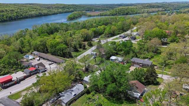 295 Glendale St, Rockaway Beach, MO 65740 - drone / aerial view featuring a water view and a view of trees