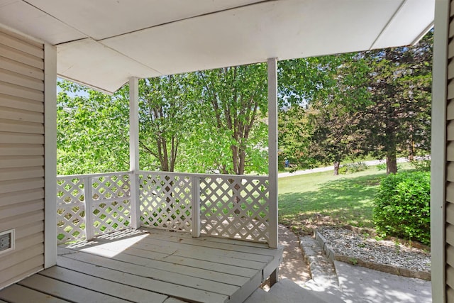 295 Glendale St, Rockaway Beach, MO 65740 - wooden deck with a yard and visible vents