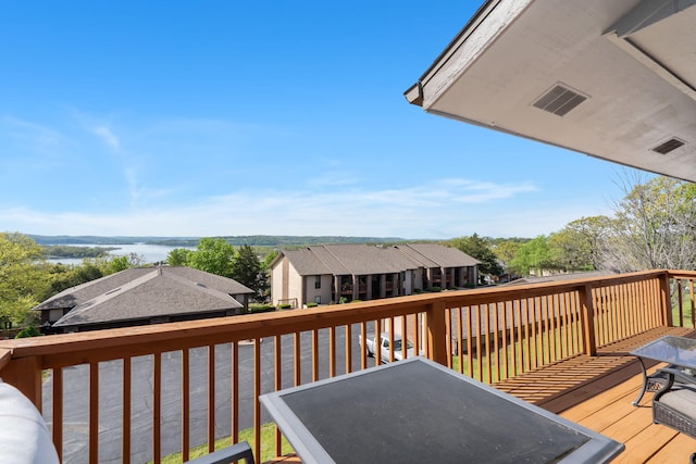 67 Port Dr Unit 7, Kimberling City, MO 65686 - deck featuring a water view