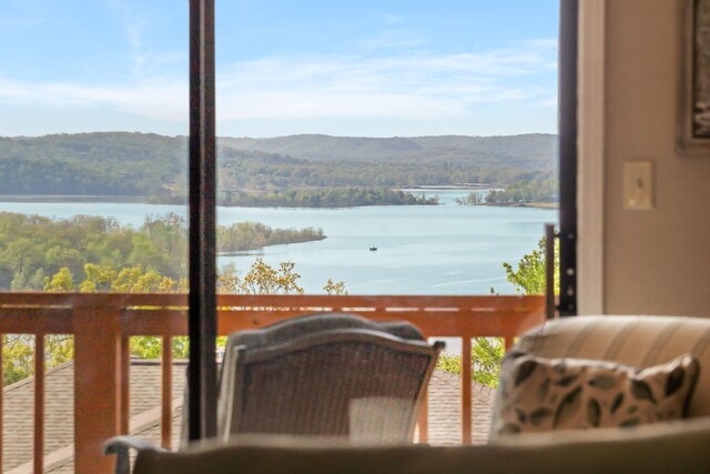 67 Port Dr Unit 7, Kimberling City, MO 65686 - view of water feature with a mountain view