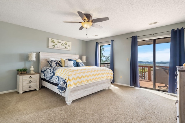 67 Port Dr Unit 7, Kimberling City, MO 65686 - bedroom featuring access to exterior, visible vents, carpet, and baseboards
