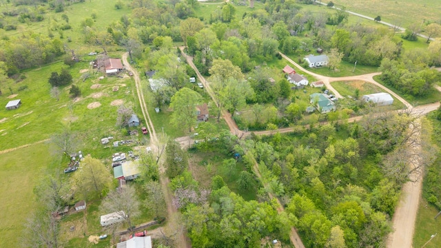 drone / aerial view with a rural view