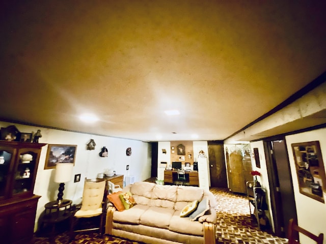 living area featuring visible vents