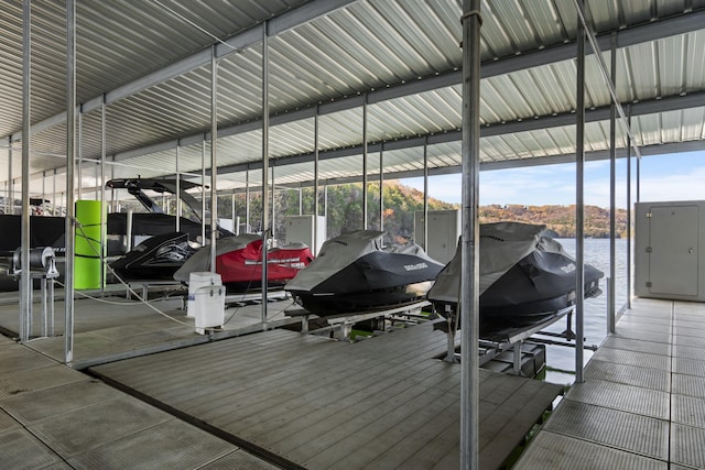 46 Wild Rose Ln, Lampe, MO 65681 - dock area with boat lift and a water view