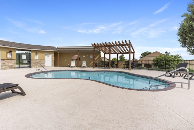 140 S Tuscany Dr Unit C, Hollister, MO 65672 - pool with a pergola, fence, and a patio area