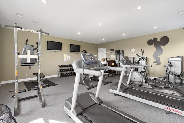 140 S Tuscany Dr Unit C, Hollister, MO 65672 - gym featuring visible vents and recessed lighting