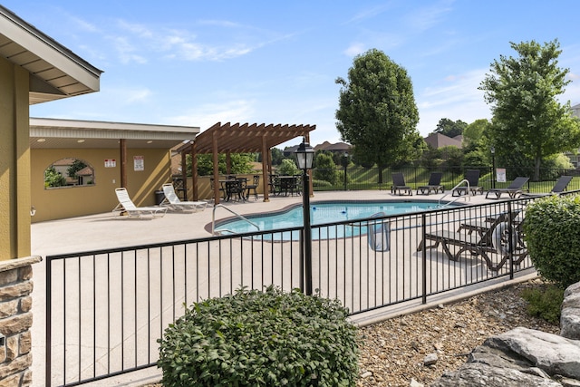 140 S Tuscany Dr Unit C, Hollister, MO 65672 - pool with fence, a pergola, and a patio