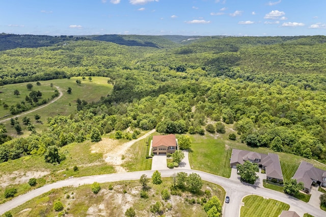140 S Tuscany Dr Unit C, Hollister, MO 65672 - birds eye view of property featuring a wooded view