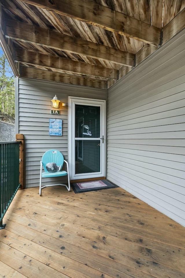 view of wooden deck