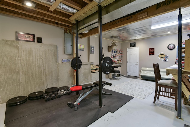 301 Oakview Dr, Ridgedale, MO 65739 - workout room featuring electric panel