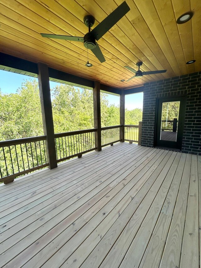 5958 S Clay Ave, Springfield, MO 65810 - deck featuring a ceiling fan