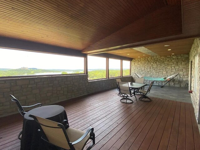 48 King Cir, Branson, MO 65616 - wooden deck featuring outdoor dining area