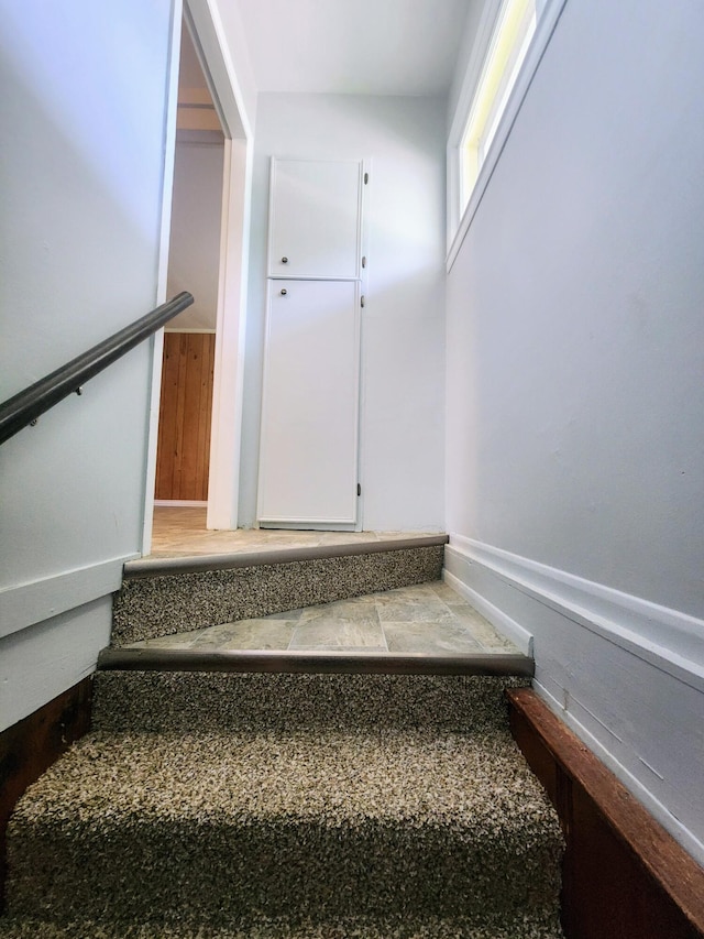 view of stairway