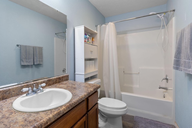 317 Hickory St, Merriam Woods, MO 65740 - bathroom with toilet, shower / bath combo, and vanity