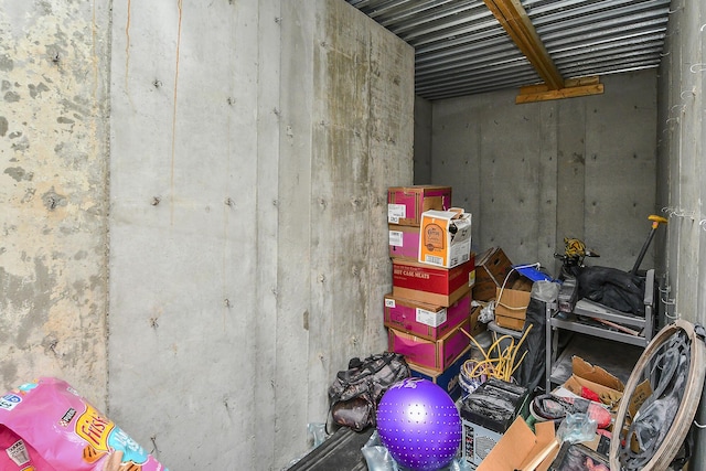 view of storage area