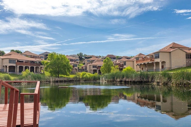 property view of water featuring a residential view