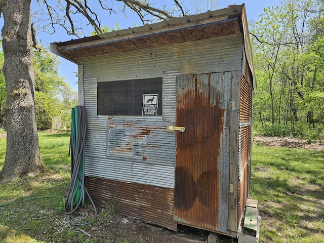 view of shed