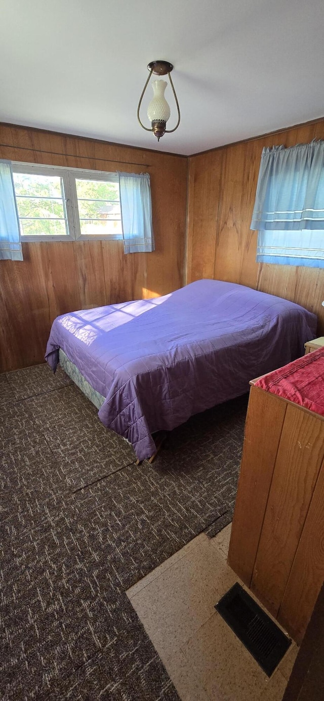 22684 Forest Ln, Hermitage, MO 65668 - bedroom featuring wood walls