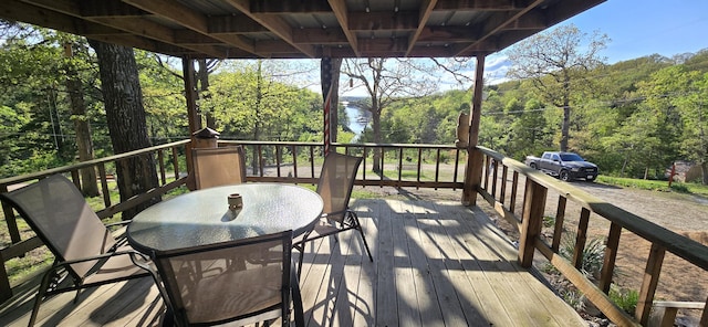 25965 Willow Rd, Hermitage, MO 65668 - deck with a view of trees