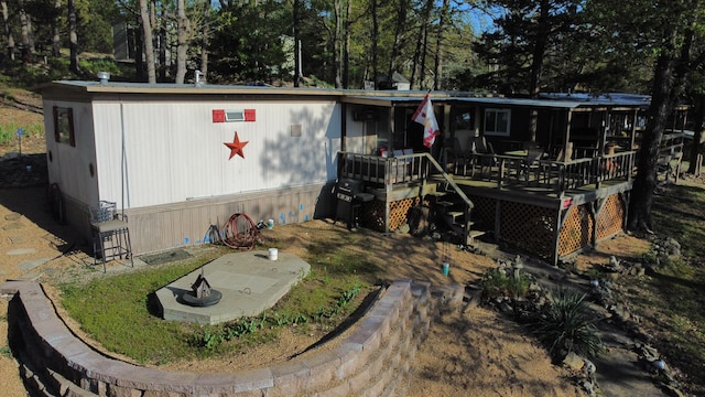 25965 Willow Rd, Hermitage, MO 65668 - manufactured / mobile home with view of wooded area