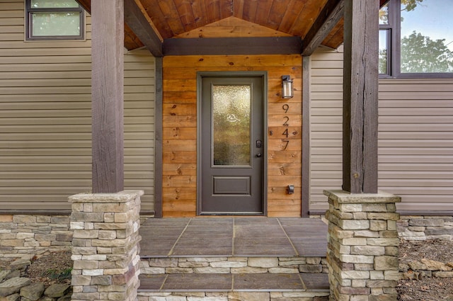9247 State Highway 13, Kimberling City, MO 65686 - view of exterior entry featuring stone siding
