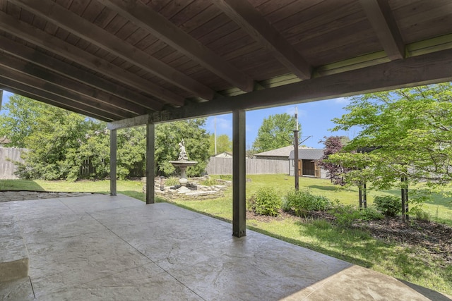 view of patio / terrace with a fenced backyard