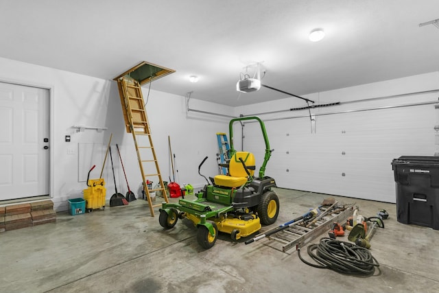 garage featuring a garage door opener