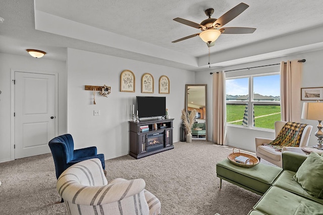 1418 S Lorraine Ave, Republic, MO 65738 - living area featuring a textured ceiling, light carpet, and baseboards