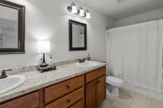 1418 S Lorraine Ave, Republic, MO 65738 - full bath with double vanity, a sink, tile patterned floors, and toilet